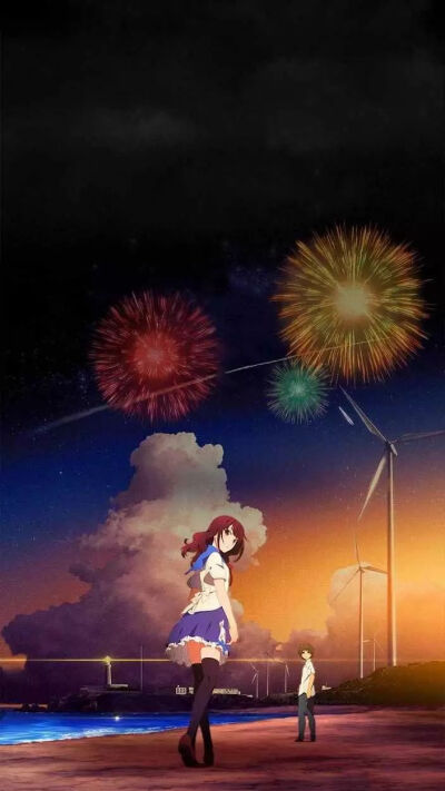 烟花动漫壁纸，绚烂之美与时代记忆